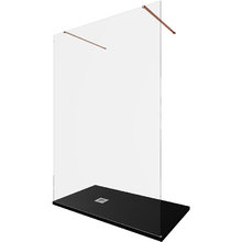 Душевая стенка Allen Brau Infinity 2, Walk In, 3.21053.60, 140 см, стекло прозрачное, профиль медь браш