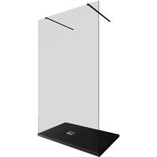 Душевая стенка Allen Brau Infinity 2, Walk In, 3.21046.BBA.T, 120 см, стекло тонированное, профиль черный браш