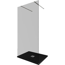 Душевая стенка Allen Brau Infinity 2, Walk In, 3.21038.BA.T, 100 см, стекло тонированное, профиль серебро браш