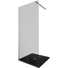 Душевая стенка Allen Brau Infinity 1, Walk In, 3.21008.BA.T, 90 см, стекло тонированное, профиль серебро браш