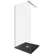 Душевая стенка Allen Brau Infinity 1, Walk In, 3.21007.BA, 90 см, стекло прозрачное, профиль серебро браш