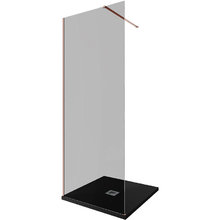 Душевая стенка Allen Brau Infinity 1, Walk In, 3.21006.60.T, 80 см, стекло тонированное, профиль медь браш