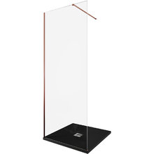 Душевая стенка Allen Brau Infinity 1, Walk In, 3.21005.60, 80 см, стекло прозрачное, профиль медь браш