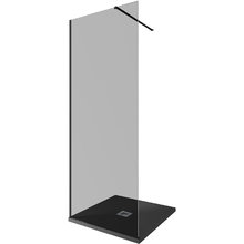 Душевая стенка Allen Brau Infinity 1, Walk In, 3.21004.BBA.T, 80 см, стекло тонированное, профиль черный браш