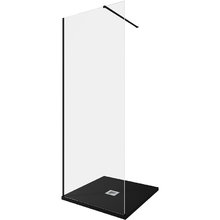 Душевая стенка Allen Brau Infinity 1, Walk In, 3.21003.BBA, 80 см, стекло прозрачное, профиль черный браш