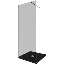 Душевая стенка Allen Brau Infinity 1, Walk In, 3.21002.BA.T, 80 см, стекло тонированное, профиль серебро браш