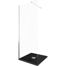 Душевая стенка Allen Brau Infinity 1, Walk In, 3.21001.BA, 80 см, стекло прозрачное, профиль серебро браш