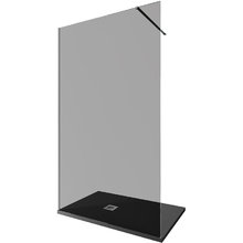 Душевая стенка Allen Brau Infinity 1, Walk In, 3.21032.BA.T, 160 см, стекло тонированное, профиль серебро браш