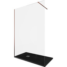 Душевая стенка Allen Brau Infinity 1, Walk In, 3.21029.60, 140 см, стекло прозрачное, профиль медь браш