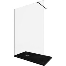 Душевая стенка Allen Brau Infinity 1, Walk In, 3.21027.BBA, 140 см, стекло прозрачное, профиль черный браш