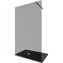 Душевая стенка Allen Brau Infinity 1, Walk In, 3.21024.60.T, 120 см, стекло тонированное, профиль медь браш