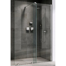 Душевая стенка Abber Komfort со свободным входом, 120 см, стекло прозрачное, профиль хром, AG09120