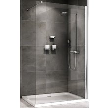 Душевая стенка Abber Immer Offen, 90 см, со свободным входом, стекло прозрачное, профиль хром, AG61090