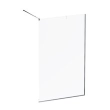 Душевая стенка Am.Pm Func W84WI-120-F1-MTE, 120 см, со свободным входом, стекло прозрачное, профиль хром