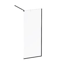 Душевая стенка Am.Pm Func W84WI-80-F1-BTE, 80 см, со свободным входом, стекло прозрачное, профиль черный