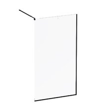 Душевая стенка Am.Pm Func W84WI-110-F1-BTE, 110 см, со свободным входом, стекло прозрачное, профиль черный