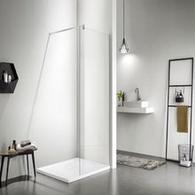 Душевая стенка Aquatek Walk in, 80 см, стекло прозрачное, профиль хром, AQ WIW 08020CH