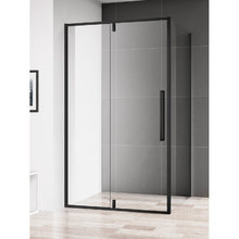 Душевая стенка Aquame, 80 см, стекло прозрачное, профиль черный матовый, AQM7111-2