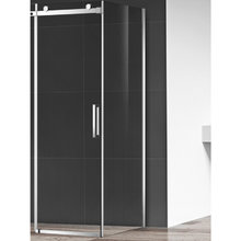 Душевая стенка Aquame, 80 см, стекло прозрачное, профиль хром, AQM4203F