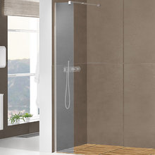 Душевая стенка Cezares LIBERTA-L-1-25-GR-Cr, 25 см, со свободным входом, стекло графит, фурнитура хром