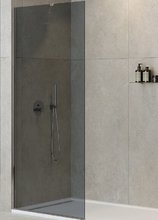 Душевая стенка со свободным входом Cezares Liberta-L-1-TB-80-GR-Cr, 80 см, стекло графит, профиль хром