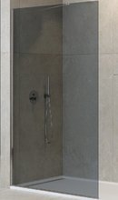 Душевая стенка со свободным входом Cezares Liberta-L-1-TB-120-GR-Cr, 120 см, стекло графит, профиль хром