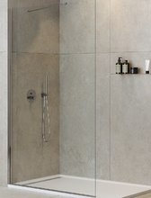 Душевая стенка со свободным входом Cezares Liberta-L-1-TB-140-C-Cr, 140 см, стекло прозрачное, профиль хром