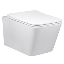 Подвесной безободковый унитаз Vincea Q-Line VT1-12, крышка микролифт, тонкая, белый