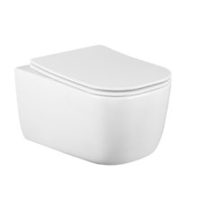 Подвесной безободковый унитаз Vincea Core, крышка микролифт, ультратонкая, белый, VT1-28