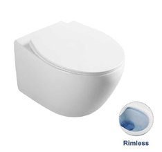 Подвесной безободковый унитаз Vincea Felice VT1-25, крышка микролифт, тонкая, белый