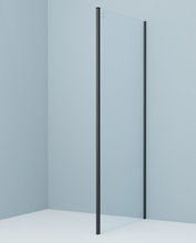 Душевая стенка Iddis Slide 90 см, стекло прозрачное, профиль черный матовый, SLI6BS9i23