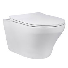 Подвесной безободковый унитаз Vincea Edge-M, крышка микролифт ультратонкая, белый, VT1-37