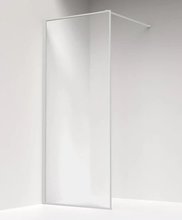 Душевая перегородка Iddis Slide 80 см, свободный вход, стекло прозрачное, профиль белый матовый, SLI8WS8i23