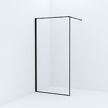 Душевая стенка Iddis Slide со свободным входом 110 см Walk In, стекло прозрачное, профиль черный, SLI8BS7i23