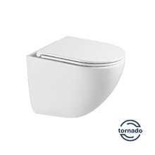 Подвесной безободковый унитаз Vincea Bien VT1-51T, сиденье ультратонкое soft-close, цвет белый