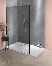 Душева стенка Jacob Delafon Contra Walk In, 110 см, профиль черный, стекло прозрачное, E22W100-BLV