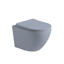 Подвесной безободковый унитаз Vincea Globo VT1-14SMO, ультратонкое сиденье soft-close, цвет океан матовый