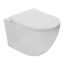 Подвесной безободковый унитаз Vincea Tornado Globo VT1-14ST, крышка микролифт, тонкая, белый