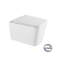 Подвесной безободковый унитаз Vincea Q-Line VT1-12T, сиденье ультратонкое soft-close, цвет белый