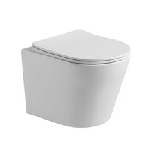 Подвесной безободковый унитаз Vincea Piatti VT1-11S, ультратонкое soft-close сиденье, белый