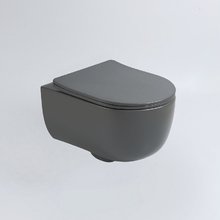 Подвесной безободковый унитаз Vincea Evo, ультратонкое soft-close сиденье, цвет антрацит матовый, VT1-34SMA