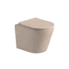 Подвесной безободковый унитаз Vincea Piatti VT1-11SMC, ультратонкое soft-close сиденье, цвет капучино матовый