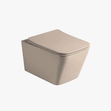 Подвесной безободковый унитаз Vincea Q-Line VT1-12MC, ультратонкое soft close сиденье, цвет капучино матовый