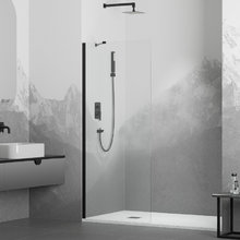 Душевая стенка RGW WA-110B Walk In, 70 см, стекло прозрачное, профиль черный, 351011007-14