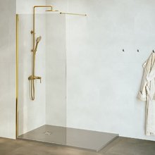 Душевая стенка RGW WA-002G Walk In, 80 см, стекло прозрачное, профиль золото, 35100208-16