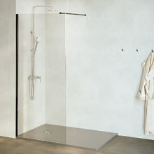 Душевая стенка RGW WA-002B Walk In, 80 см, стекло прозрачное, профиль черный, 35100208-14