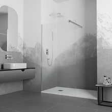 Душевая стенка RGW WA-001 Walk In, 110 см, стекло прозрачное, профиль хром, 351000111-11