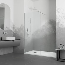 Душевая стенка RGW WA-040 Walk In, 120 см, стекло прозрачное, профиль хром, 35104012-11