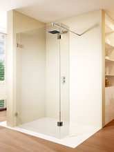 Душевая стенка Riho SZ Scandic NXT X402, 140 см, со свободным входом, профиль черный, стекло прозрачное, G001127121