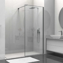 Душевая стенка со свободным входом Vincea Walk-In HS VSW-1HS900CLGM, 90 см, стекло прозрачное, профиль вороненая сталь